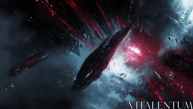 Shardship crossing a crimson singularity in stormed space.