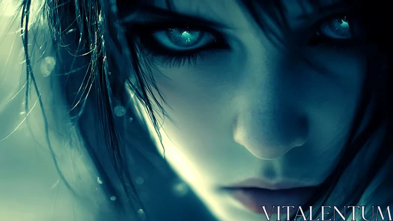 Starlit-eyed girl confronts the abyss with frozen calm.