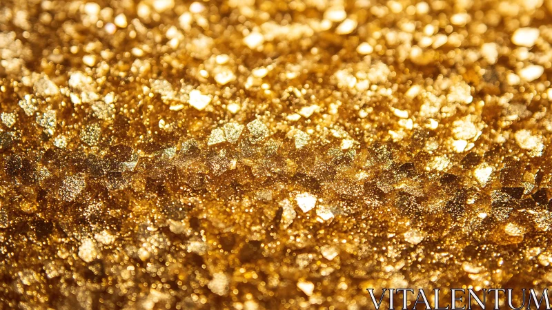 Golden glitter texture shimmers in warm festive light