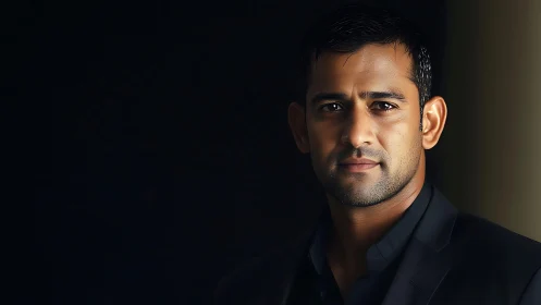 Calm, confident portrait of a man in soft dramatic light.