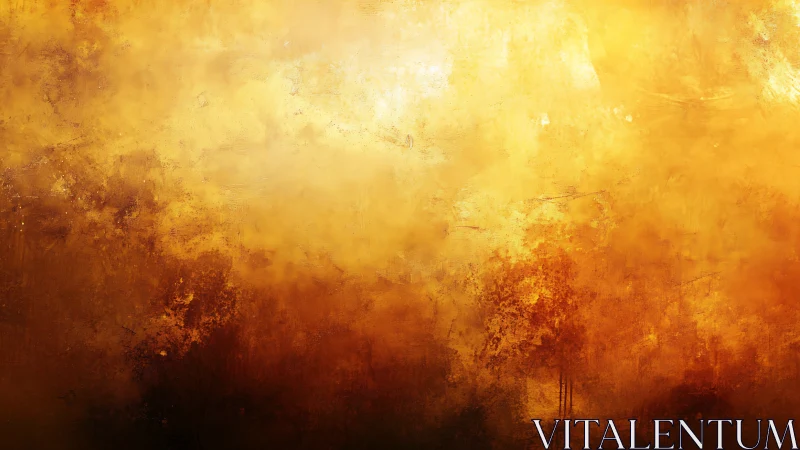 Radiant ember haze across abstract golden horizon field.