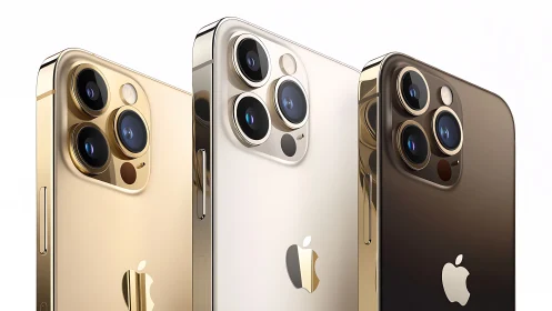 Three iPhone 13 Pro Models Display Premium Metallic Finishes.