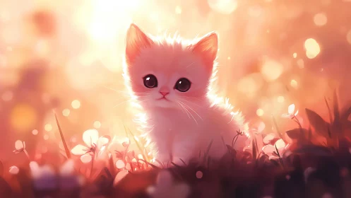 Pink Kitten's Glowing Garden Adventure.
