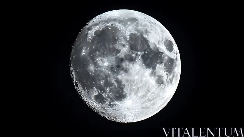 Lunar regolith topography under high-contrast telescopic capture.