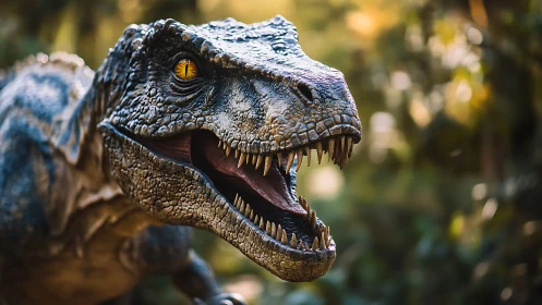 Roaring jungle dino moment frozen in sharp, thrilling detail.