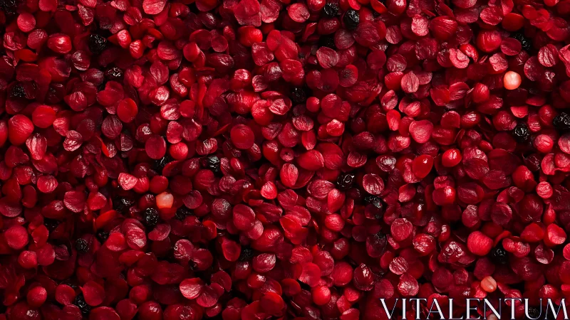 Close-up texture of glossy red dried fruit pieces.