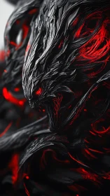 Sinister molten wraith emerges from swirling black tendrils