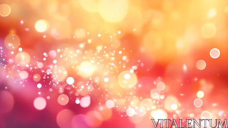 Vibrant bokeh abstract with glowing circles in warm colors.