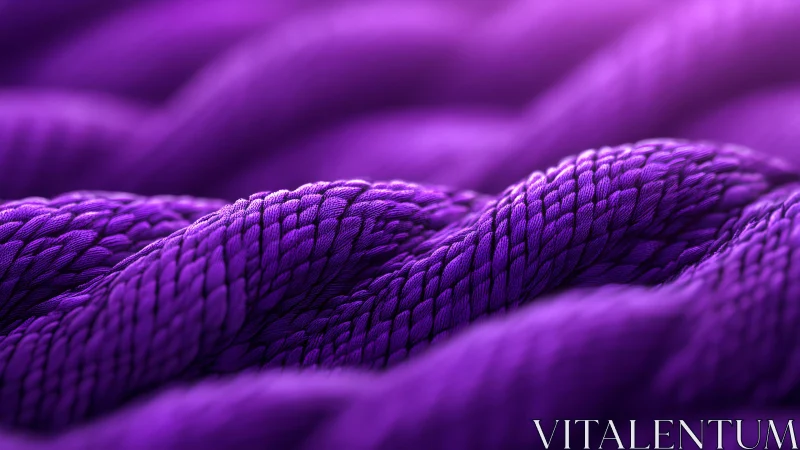 Close-up of vibrant purple woven textile with soft lighting.