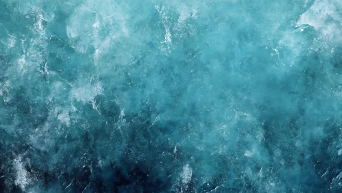 Oceanic turquoise texture with misty frosted gradients.