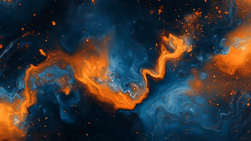 Cosmic Fire and Ice Dance in Fluid Dreamscape