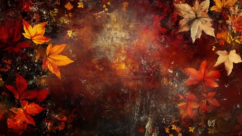 Whispered Ember Leaves Drifting Across Autumn Velvet.