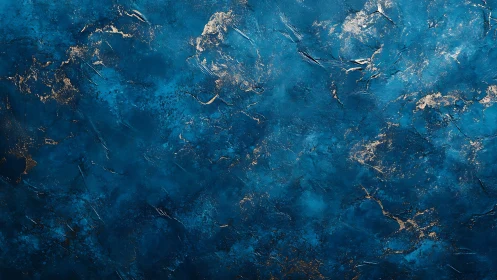 Deep blue abstract texture glows with gentle golden accents