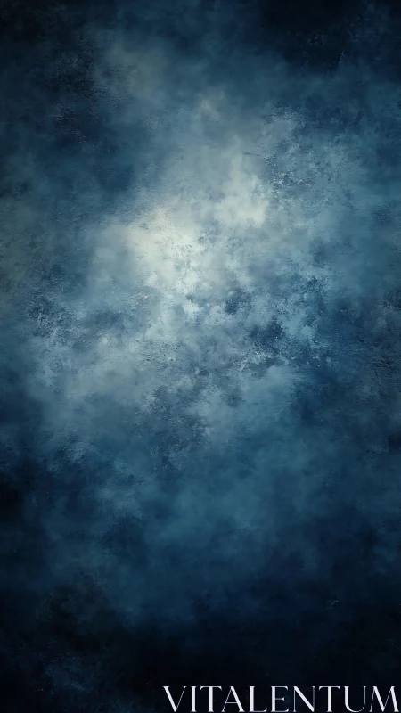 Nebulous indigo cloudscape with diffused central radiance.