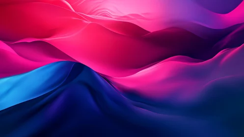 Neon gradient waves flow across abstract digital landscape.