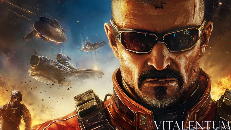 Battle-hardened commander faces incoming futuristic air assault.