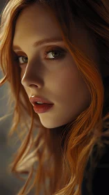 Soft golden portrait lingers on a thoughtful sidelong gaze