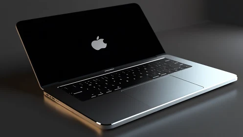 Sleek silver laptop waits quietly for your next bright idea.