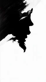 Ink-swept profile where a dragon unfurls from human thought.