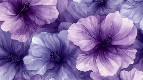 Purple Petals Dancing: A Serene Garden Symphony.