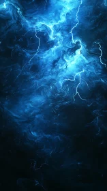Electrified blue plasma storm renders with fluid volumetric energy