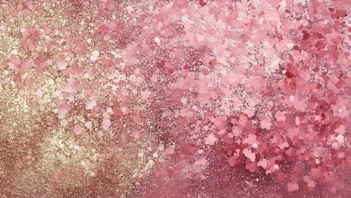 Pink confetti texture with dense scattered particles.