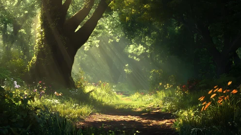 Cathedral Glades Where Sunlight Conducts an Emerald Symphony