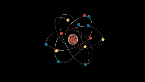 Orbiting electrons sketch a neon ballet around atomic heart