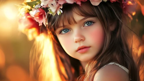 Child's Enchanted Portrait Glows With Golden Hour Radiance