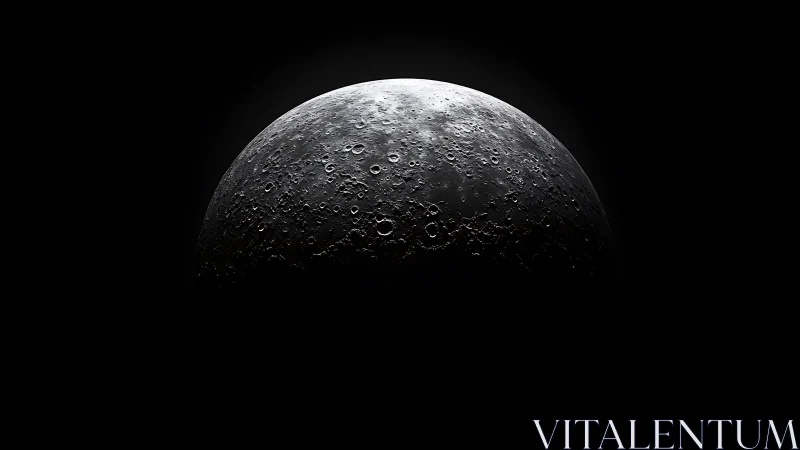 Lunar terminator close-up under stark directional light.