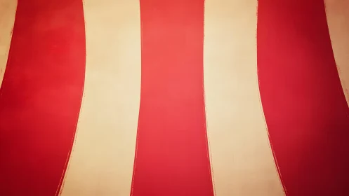 Vintage Red and Cream Striped Pattern with Retro Texture.