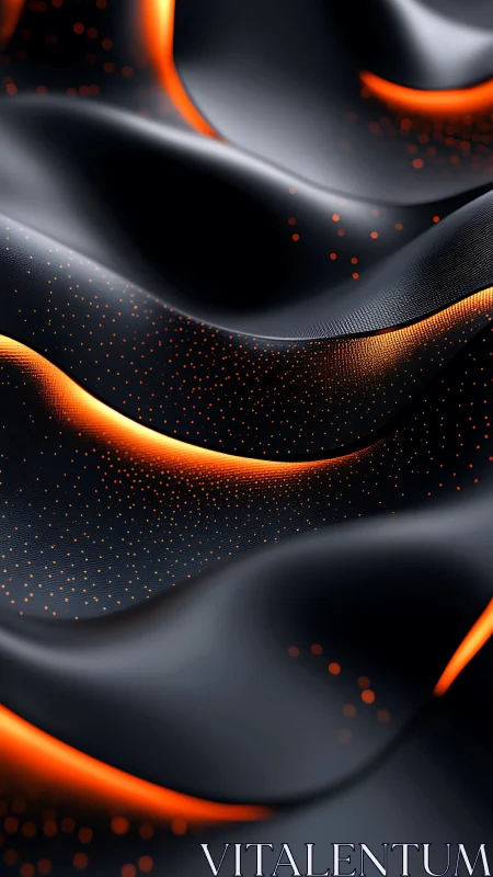 Molten data rivers glide across midnight techno silk