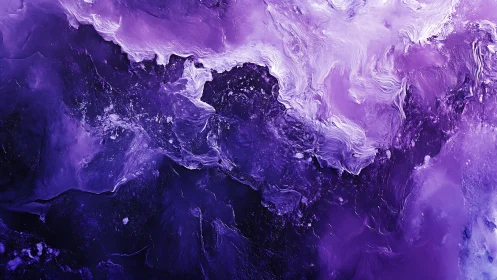 Abstract purple and violet swirling paint texture digital artwork.