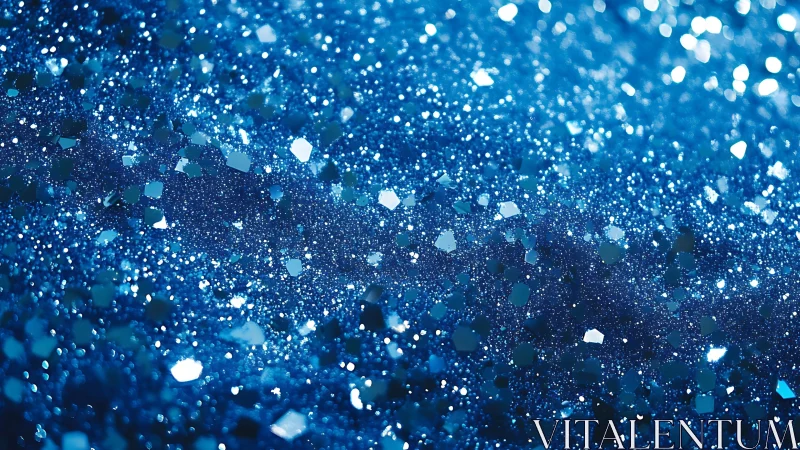 Sparkling Blue Glitter Macro Abstract Background in Bright Light.