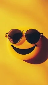 Sunny smiley face with cool sunglasses brightens the day