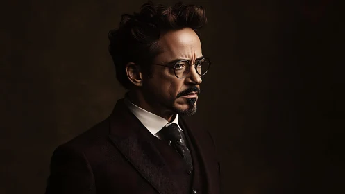 Profiled gentleman sharpens the dark with tailored focus