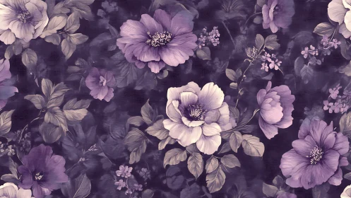 Purple Garden Dreams in Twilight Bloom.