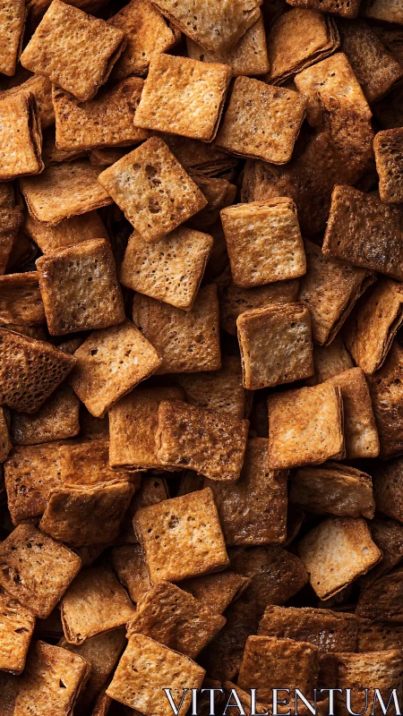 Square-cut Cereal Pieces in Overhead Arrangement