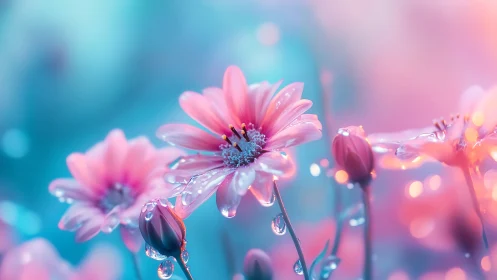 Macro Floral Study with Bokeh: Gerbera Daisies in Soft Focus.
