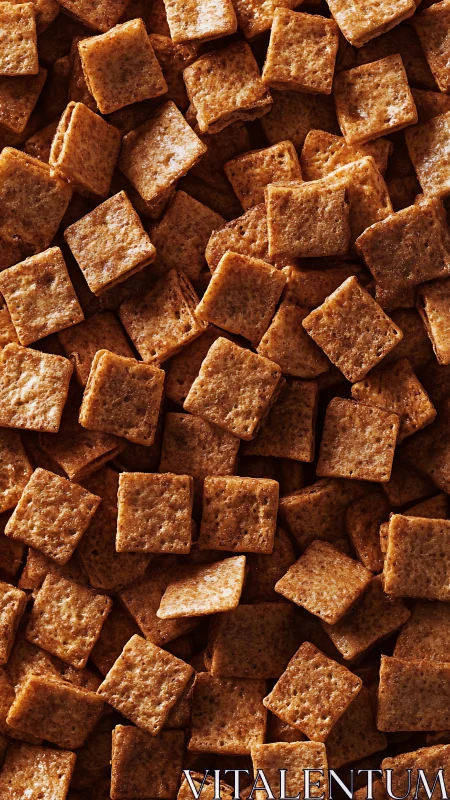 Cinnamon Toast Crunch Cereal Pieces Close-Up