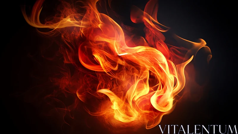 Inferno's Dance: Molten Fire Erupts in Golden Fury.