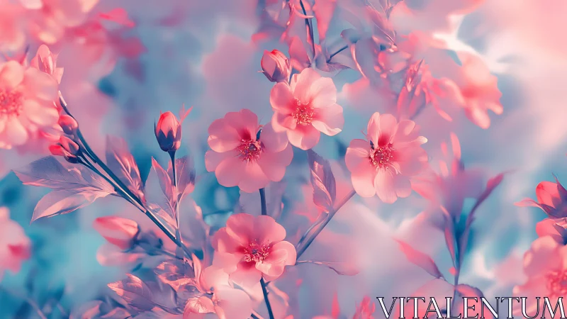 Delicate Pink Blossoms Dance Through Soft, Dreamy Light