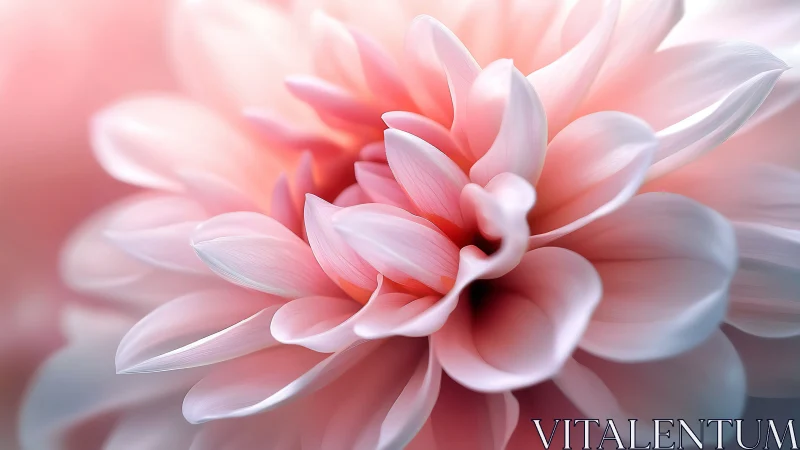 Blush Dahlia Unfurls: Petal Choreography in Soft Focus.