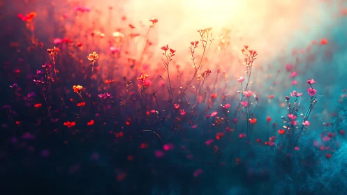 Wildflower Reverie Blooms Where Sunset Ignites Dreams