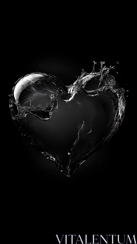 Liquid Heart Symphony: Water's Passionate Dance.