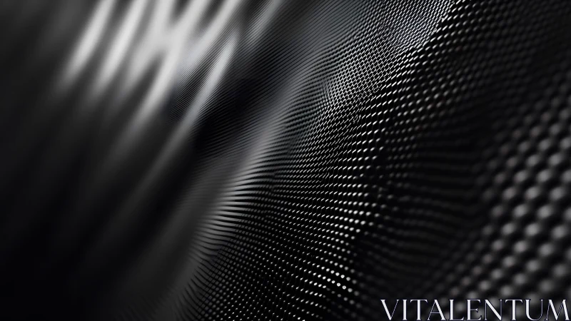 Abstract black wave with glowing dots digital art background.