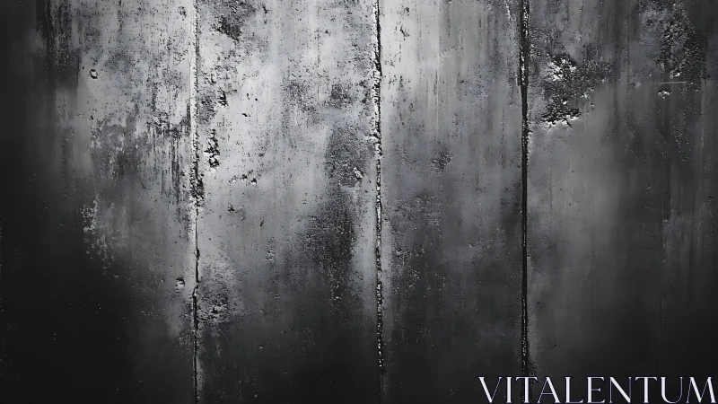 Textured weathered concrete wall surface with vertical seams