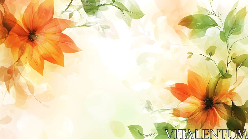 Floral Daydream: Luminous Petals Dancing in Warm Light.