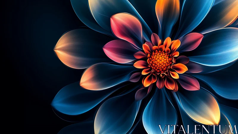 Mesmerizing Neon Flower Blooms Against Dark Skies