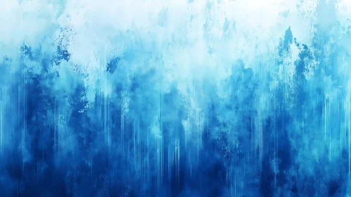 Abstract blue watercolor background with vertical streaks and soft gradients.